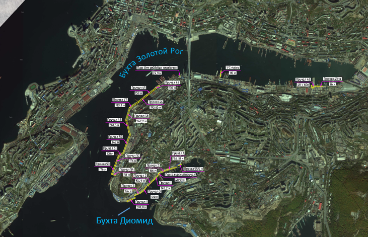 Город на золотом роге. Схема морского порта Владивосток.